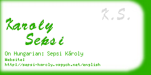 karoly sepsi business card